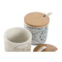 Sucrier Home ESPRIT Bleu Beige Rose Lila Bambou Dolomite 7,5 x 7,5 x 7,5 cm (2 Unités) de Home ESPRIT, Sucre et lait - Réf : ...