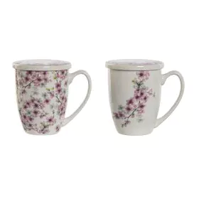 Tasse avec filtre pour infusions Home ESPRIT Bleu Blanc Rose Acier inoxydable Porcelaine 380 ml (2 Unités) de Home ESPRIT, Ta...