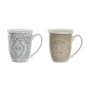 Cup with Tea Filter Home ESPRIT Blue Beige Stainless steel Porcelain 380 ml (2 Units) by Home ESPRIT, Cups - Ref: S3055520, P...