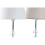 Desk lamp Home ESPRIT White Beige Metal Crystal 50 W 220 V 23 x 23 x 46 cm (2 Units) by Home ESPRIT, Bedside and Table Lamps ...