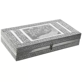 Caja-Joyero Home ESPRIT Verde Plateado Madera Aluminio 38 x 20 x 7,5 cm de Home ESPRIT, Organizadores de joyas - Ref: S305556...