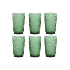 Set of glasses Home ESPRIT Green Crystal With relief 370 ml by Home ESPRIT, Tumblers - Ref: S3055588, Price: 17,29 €, Discoun...