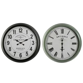 Horloge Murale Home ESPRIT Noir Vert Métal Verre 70 x 9 x 70 cm (2 Unités) de Home ESPRIT, Pendules murales - Réf : S3055624,...