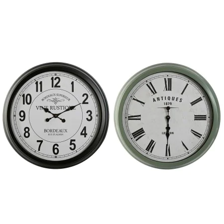 Horloge Murale Home ESPRIT Noir Vert Métal Verre 70 x 9 x 70 cm (2 Unités) de Home ESPRIT, Pendules murales - Réf : S3055624,...