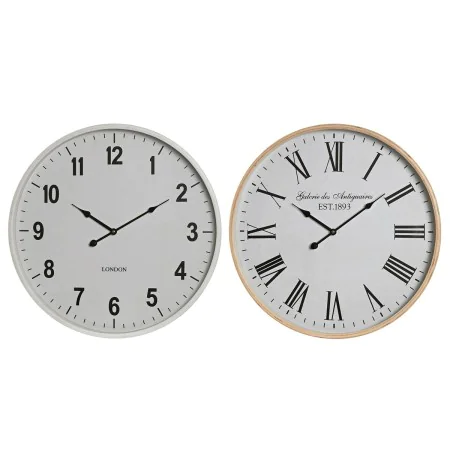 Horloge Murale Home ESPRIT Blanc Verre Bois MDF 53 x 6 x 53 cm (2 Unités) de Home ESPRIT, Pendules murales - Réf : S3055626, ...