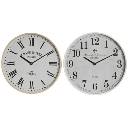 Orologio da Parete Home ESPRIT Bianco Cristallo Legno MDF 40 x 4,5 x 40 cm (2 Unità) di Home ESPRIT, Orologi da parete - Rif:...