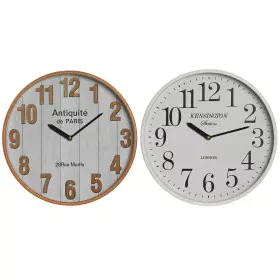 Horloge Murale Home ESPRIT Blanc Verre Bois MDF 32 x 4,5 x 32 cm (2 Unités) de Home ESPRIT, Pendules murales - Réf : S3055629...