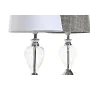 Desk lamp Home ESPRIT White Grey Metal Crystal 20 x 20 x 37 cm (2 Units) by Home ESPRIT, Bedside and Table Lamps - Ref: S3055...