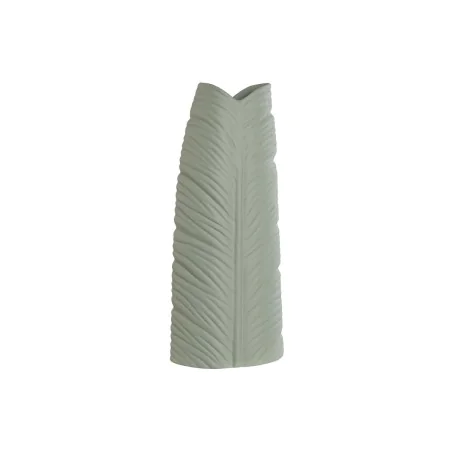 Vase Home ESPRIT Green Stoneware Tropical Leaf of a plant 21 x 10 x 50 cm by Home ESPRIT, Vases - Ref: S3055668, Price: 26,51...