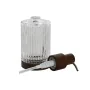 Soap Dispenser Home ESPRIT Brown Transparent Aluminium Crystal Acacia 8 x 7,5 x 18,5 cm by Home ESPRIT, Stands and dispensers...