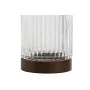 Vasos Home ESPRIT Marrón Cristal Acacia 7,5 x 7,5 x 11,5 cm de Home ESPRIT, Soportes y dispensadores - Ref: S3055672, Precio:...