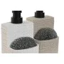 Distributeur de Savon Home ESPRIT Noir Beige Gris clair Résine Marbre 9 x 8 x 18 cm (2 Unités) de Home ESPRIT, Supports et di...