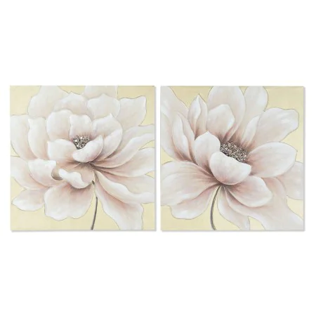 Painting Home ESPRIT Shabby Chic Poppy 80 x 3 x 80 cm (2 Units) by Home ESPRIT, Prints on Canvas - Ref: S3055696, Price: 62,9...