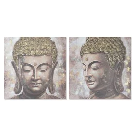 Painting Home ESPRIT Buddha Oriental 100 x 3 x 100 cm (2 Units) by Home ESPRIT, Prints on Canvas - Ref: S3055698, Price: 88,9...