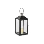 Farol Home ESPRIT Negro Plateado Cristal Acero 18 x 18 x 41 cm (2 Piezas) de Home ESPRIT, Candelabros y portavelas - Ref: S30...