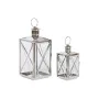 Lantern Home ESPRIT Silver Crystal Steel Chromed 16 x 15 x 32 cm (2 Pieces) by Home ESPRIT, Candelabras and candle holders - ...