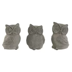 Figurine Décorative Home ESPRIT Gris Hibou Finition vieillie 10 x 9 x 14 cm (3 Unités) de Home ESPRIT, Objets de décoration -...