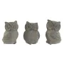 Statua Decorativa Home ESPRIT Grigio Gufo Finitura invecchiata 10 x 9 x 14 cm (3 Unità) di Home ESPRIT, Soprammobili - Rif: S...