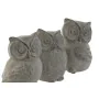 Statua Decorativa Home ESPRIT Grigio Gufo Finitura invecchiata 10 x 9 x 14 cm (3 Unità) di Home ESPRIT, Soprammobili - Rif: S...