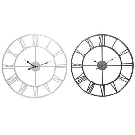 Orologio da Parete Home ESPRIT Bianco Nero Metallo 60 x 3 x 60 cm (2 Unità) di Home ESPRIT, Orologi da parete - Rif: S3055810...