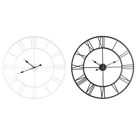 Orologio da Parete Home ESPRIT Bianco Nero Metallo 80 x 3 x 80 cm (2 Unità) di Home ESPRIT, Orologi da parete - Rif: S3055811...