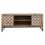 TV furniture Home ESPRIT Brown Black Silver Mango wood Mirror 130 x 40 x 55,5 cm by Home ESPRIT, TV tables and stands - Ref: ...