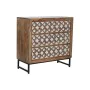 Chest of drawers Home ESPRIT Brown Black Silver Mango wood Mirror Indian Man 80 x 38 x 80 cm by Home ESPRIT, Chest of Drawers...