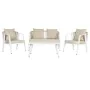 Table Set with 3 Armchairs Home ESPRIT White Steel 123 x 66 x 72 cm by Home ESPRIT, Sofas - Ref: S3055838, Price: 628,49 €, D...