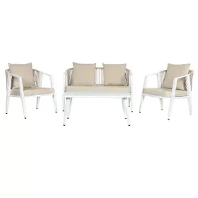 Ensemble Table avec 3 Sièges Home ESPRIT Blanc Acier 123 x 66 x 72 cm de Home ESPRIT, Canapés - Réf : S3055838, Prix : 628,49...