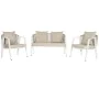 Conjunto de Mesa com 3 Poltronas Home ESPRIT Branco Aço 123 x 66 x 72 cm de Home ESPRIT, Sofás - Ref: S3055838, Preço: 628,49...