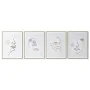 Pintura DKD Home Decor Face Escandinavo 45 x 2,5 x 60 cm (4 Unidades) de DKD Home Decor, Impressões sobre tela - Ref: S305584...