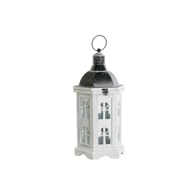 Lantern DKD Home Decor Aged finish White Dark grey Wood Crystal 19 x 17 x 39 cm by DKD Home Decor, Candelabras and candle hol...