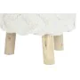 Repousa pés DKD Home Decor Branco Castanho Madeira de eucalipto 40 x 40 x 40 cm de DKD Home Decor, Pufes e repousa-pés - Ref:...