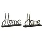 Figura Decorativa DKD Home Decor Negro Dorado Plateado Urbano 46 x 8 x 29 cm (2 Unidades) de DKD Home Decor, Adornos - Ref: S...