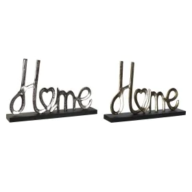 Figurine Décorative DKD Home Decor Noir Doré Argenté Urbaine 46 x 8 x 29 cm (2 Unités) de DKD Home Decor, Objets de décoratio...