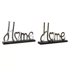 Decorative Figure DKD Home Decor Black Golden Silver Urban 46 x 8 x 29 cm (2 Units) by DKD Home Decor, Ornaments - Ref: S3055...