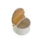 Salière avec couvercle DKD Home Decor Blanc Naturel Bambou Porcelaine 12 x 10 x 11 cm de DKD Home Decor, Doseurs d'assaisonne...