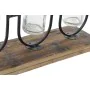 Jarrón DKD Home Decor Negro Natural Metal Cristal Madera de Paulonia 38 x 11,5 x 23 cm (3 Piezas) de DKD Home Decor, Jarrones...