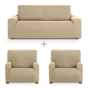 Sofa cover set Eysa ULISES Beige 3 Pieces by Eysa, Chair and sofa accessories - Ref: D1606842, Price: 72,59 €, Discount: %