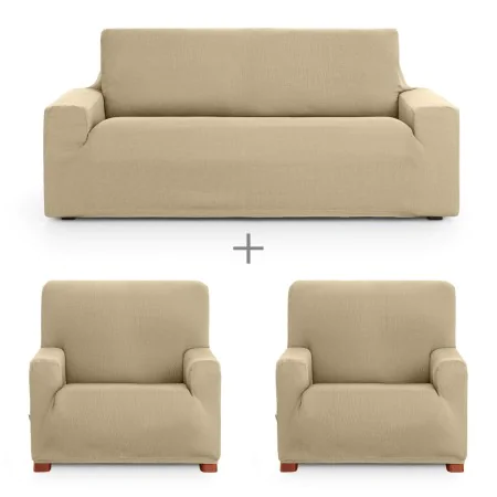 Sofabezug-Set Eysa ULISES Beige 3 Stücke von Eysa, Zubehör für Stühle und Sofas - Ref: D1606842, Preis: 72,59 €, Rabatt: %