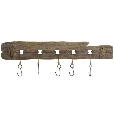 Appendiabiti da parete Home ESPRIT Naturale Metallo Legno di paulownia 99 x 3 x 31 cm di Home ESPRIT, Appendiabiti a parete -...