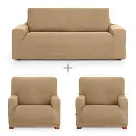 Sofa cover set Eysa ULISES Beige 3 Pieces by Eysa, Chair and sofa accessories - Ref: D1606843, Price: 70,10 €, Discount: %