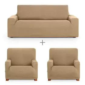 Sofa cover set Eysa ULISES Beige 3 Pieces by Eysa, Chair and sofa accessories - Ref: D1606843, Price: 72,59 €, Discount: %