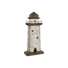 Figura Decorativa Home ESPRIT Branco Natural Farol Acabamento envelhecido 22,5 x 11 x 51 cm de Home ESPRIT, Adornos - Ref: S3...