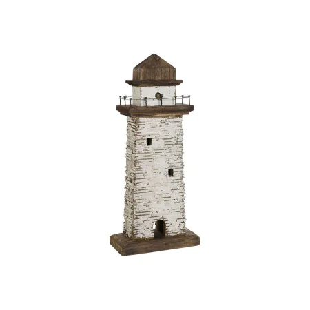 Statua Decorativa Home ESPRIT Bianco Naturale Faro Finitura invecchiata 22,5 x 11 x 51 cm di Home ESPRIT, Soprammobili - Rif:...