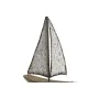 Statua Decorativa Home ESPRIT Bianco Naturale Barca a vela Finitura invecchiata 35,3 x 8 x 46,5 cm di Home ESPRIT, Soprammobi...