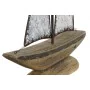 Statua Decorativa Home ESPRIT Bianco Naturale Barca a vela Finitura invecchiata 35,3 x 8 x 46,5 cm di Home ESPRIT, Soprammobi...