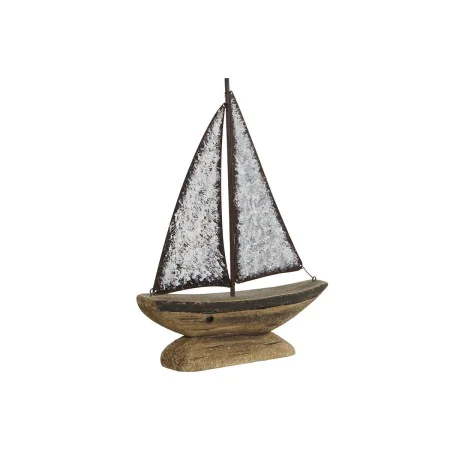 Deko-Figur Home ESPRIT Weiß natürlich Segelboot Antiker Finish 26 x 6 x 34 cm von Home ESPRIT, Ornamente - Ref: S3055955, Pre...