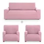 Sofa cover set Eysa ULISES Pink 3 Pieces by Eysa, Chair and sofa accessories - Ref: D1606844, Price: 72,59 €, Discount: %