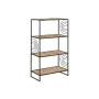 Scaffale Home ESPRIT Nero Metallo Fibra 50 x 25 x 88 cm di Home ESPRIT, Scaffalature e ripiani di immagazzinaggio - Rif: S305...